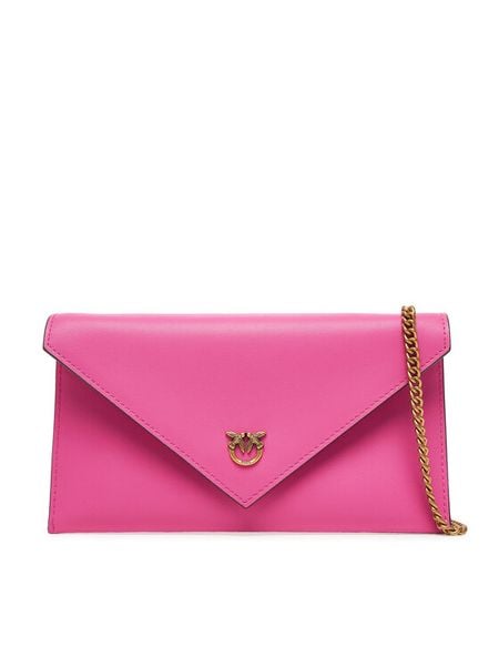 PINKO Torebka Flat Purse Mini AI 25-26 PCPL 105347 A0F1 Różowy. Czerwone torebki klasyczne damskie Pinko, bez wzorów, ze skóry, bez dodatków. Za 699.99 zł.