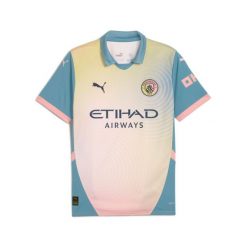 Męska koszulka Manchester City 24/25 PUMA Rosebay Bold Blue Pink. Czerwone t-shirty sportowe męskie Puma, m, bez ramiączek, do piłki nożnej. W wyprzedaży za 350.80 zł.