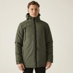 Kurtka wodoodporna Regatta Larrick II. Brązowe kurtki męskie Regatta, m, bez wzorów, eleganckie, bez kaptura. Za 219.99 zł.