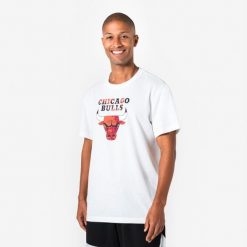 Koszulka do koszykówki unisex Tarmak NBA Chicago TS 900. Białe bluzki damskie TARMAK, m, bez wzorów, z bawełny, bez kołnierzyka. Za 89.99 zł.