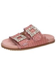 MELVIN & HAMILTON Skórzane klapki "Eve 1" w kolorze jasnoróżowym rozmiar: 40. Różowe klapki damskie MELVIN & HAMILTON, bez wzorów, bez obcasa. Za 347.99 zł.