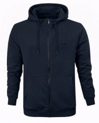Męska Bluza Dresowa z Kapturem - PAKO JEANS - Granatowa. Niebieskie bluzy z kapturem męskie Pako Jeans, l, z bawełny. Za 169.00 zł.