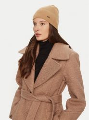 Boss Czapka Lari 50524276 Beżowy. Brązowe czapki zimowe damskie Boss, z materiału. Za 269.99 zł.