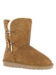 NICEBAY Skórzane botki zimowe zimowe "Branch" w kolorze jasnobrązowym rozmiar: 37. Brązowe botki damskie Nicebay, na zimę, ze skóry, bez obcasa, bez zapięcia. Za 213.18 zł.