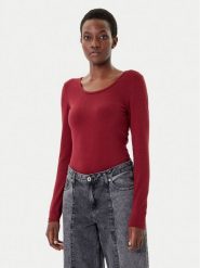 ONLY Bluzka Live Love 15204712 Bordowy Stretch Fit. Czerwone bluzki damskie Only, xl, bez wzorów, z bawełny, bez ramiączek. Za 79.99 zł.