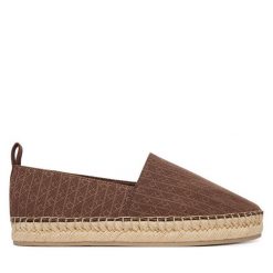 Espadryle Calvin Klein. Brązowe espadryle damskie CALVIN KLEIN, bez wzorów, bez obcasa. Za 359.99 zł.
