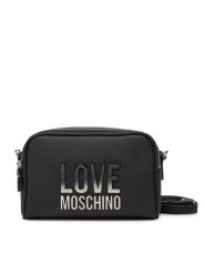 LOVE MOSCHINO Torebka JC4255PP0MKD000B Czarny. Czarne listonoszki damskie Love Moschino, bez wzorów, ze skóry, bez dodatków. Za 629.99 zł.