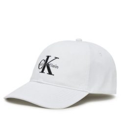 Czapka z daszkiem Calvin Klein Jeans. Białe czapki męskie Calvin Klein Jeans, bez wzorów, z jeansu. Za 109.99 zł.