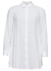 Długa bluzka z czystej wiskozy. Czarne bluzki damskie bonprix, z aplikacjami, z wiskozy, eleganckie, bez kołnierzyka, bez ramiączek. Za 114.99 zł.