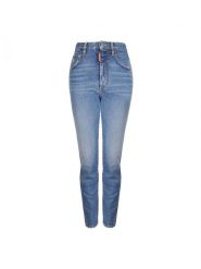 Dsquared2 Jeansy "Tight Cropped" | S72LB0216 | Kobieta | Niebieski. Niebieskie jeansy damskie Dsquared2, z podwyższonym stanem. W wyprzedaży za 999.00 zł.