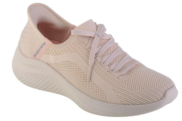 Buty do chodzenia damskie Skechers Slipins Ultra Flex 30 Brilliant. Brązowe buty sportowe na co dzień damskie Skechers, bez wzorów, z materiału, trekkingowe. Za 299.99 zł.