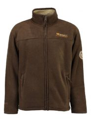 Geographical Norway Kurtka polarowa "Usine" w kolorze brązowym rozmiar: L. Brązowe kurtki męskie Geographical Norway, l, bez wzorów, z polaru, bez kaptura. Za 178.37 zł.