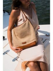 Victor & Hugo Paris Torebka "Luzia" w kolorze beżowo-brązowym - 28 x 34 x 15 cm rozmiar: onesize. Brązowe torebki klasyczne damskie Victor & Hugo Paris, bez wzorów, z materiału, bez dodatków. Za 338.21 zł.