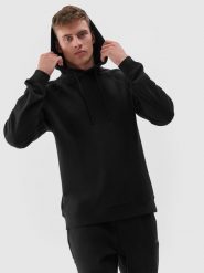 4F Bluza dresowa nierozpinana z kapturem męska - czarna S. Czarne bluzy z kapturem męskie 4f, m, z bawełny. W wyprzedaży za 79.99 zł.
