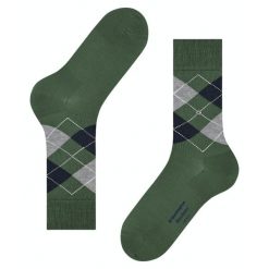 Skarpetki Burlington Manchester. Zielone skarpetki męskie Burlington, bez wzorów. Za 151.00 zł.
