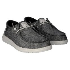 HeyDude Damskie Mokasyny Wendy Metallic Sparkle. Szare mokasyny damskie Hey dude, z materiału. Za 359.00 zł.