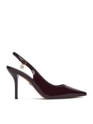 Nine West Szpilki CEO-CD25-316-1 Bordowy. Czerwone szpilki Nine West, bez wzorów, ze skóry, bez obcasa. Za 229.99 zł.