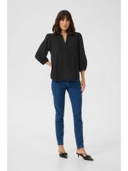 Kaffe Bluzka w kolorze czarnym rozmiar: 42. Czarne bluzki damskie Kaffe, bez wzorów, z bawełny, bez kołnierzyka, bez ramiączek. Za 78.66 zł.