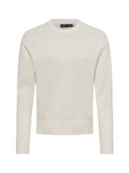 Polo Ralph Lauren Sweter z dzianiny Kobiety Bawełna biały, XL. Białe swetry klasyczne damskie Polo Ralph Lauren, xl, z bawełny, bez kołnierzyka. Za 549.95 zł.