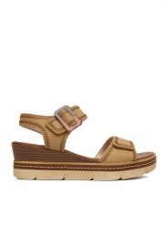 Remonte Sandały CEO-D2L58-61 Brązowy. Brązowe sandały damskie Remonte, bez wzorów, ze skóry, bez obcasa, na koturnie. Za 389.99 zł.