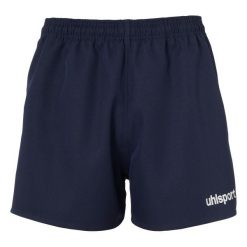 Szorty Uhlsport Rugby. Niebieskie szorty męskie UHLSPORT, z materiału, bez kołnierzyka. Za 126.00 zł.