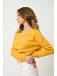 AUTHENTIC CASHMERE Kaszmirowy sweter "Savannah" w kolorze żółtym rozmiar: M. Żółte swetry klasyczne damskie AUTHENTIC CASHMERE, na lato, m, z kaszmiru, bez kołnierzyka. Za 436.14 zł.