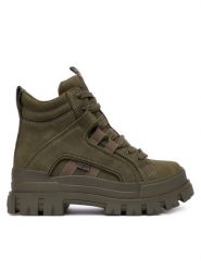 Buffalo Trzewiki Buffalo Aspha NC Mid 1622602 Khaki. Brązowe botki damskie Buffalo, ze skóry, bez obcasa, na płaskiej podeszwie, bez zapięcia. Za 569.99 zł.