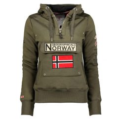 Bluza męska Geographical Norway GYMCLASS KAKI 054 khaki. Zielone bluzy z kapturem męskie Geographical Norway, na wiosnę, m, z bawełny. Za 169.00 zł.