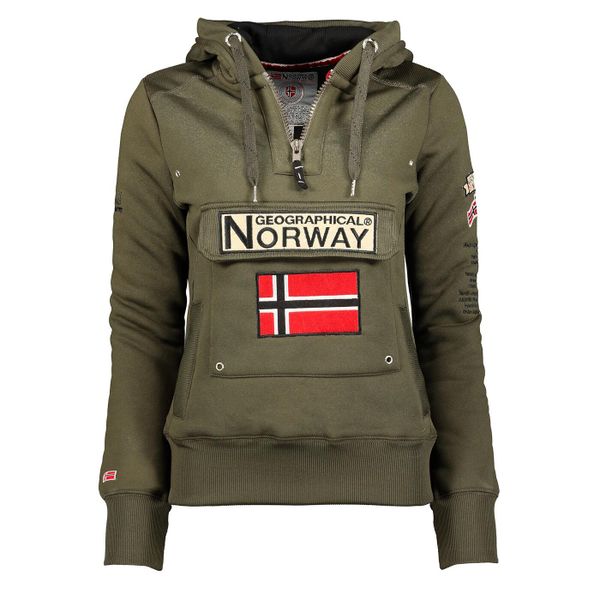 Bluza męska Geographical Norway GYMCLASS KAKI 054 khaki. Zielone bluzy z kapturem męskie Geographical Norway, na wiosnę, m, z bawełny. Za 139.00 zł.