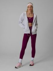 4F Legginsy treningowe szybkoschnące damskie - fioletowe XL. Fioletowe legginsy damskie 4f, l, bez wzorów, z materiału. Za 169.99 zł.