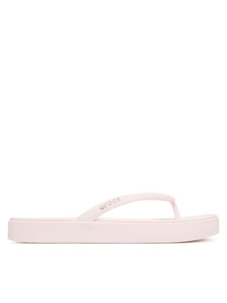 Crocs Japonki Miami Square Flatform Flip 214161 Różowy jasny. Czerwone klapki damskie Crocs, bez wzorów, z tworzywa sztucznego, bez obcasa. Za 179.99 zł.