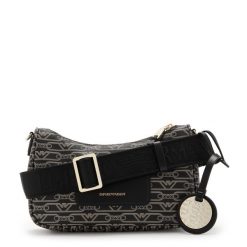 Emporio Armani Torba przez ramię Emporio Armani czarny - poliester Torby na ramię 1 ct Damski. Czarne torebki klasyczne damskie Emporio Armani, bez wzorów, z materiału, bez dodatków. Za 622.99 zł.