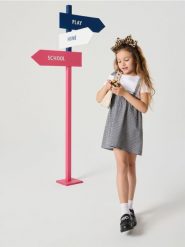 Dwuczęściowa sukienka w kratę - wielobarwny. Sukienki dziewczęce Sinsay, bez wzorów, bez ramiączek. Za 39.99 zł.