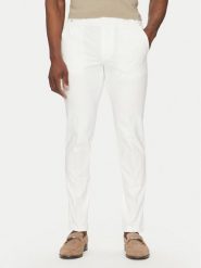 BOSS Spodnie materiałowe Kaito1_T 50487754 Biały Slim Fit. Białe spodnie materiałowe męskie Boss, bez wzorów, z materiału. Za 419.99 zł.