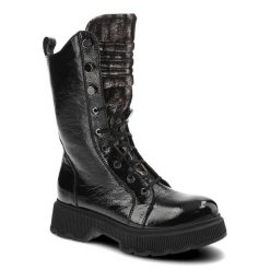 Czarne Trapery Clasicco Skórzane Buty Damskie. Czarne trapery damskie Clasicco, ze skóry, bez obcasa, na obcasie. Za 439.00 zł.