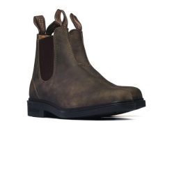 Sztyblety Blundstone Rustic Brown BL1306. Brązowe sztyblety męskie Blundstone, z gumy, z okrągłym noskiem, bez zapięcia. Za 588.31 zł.