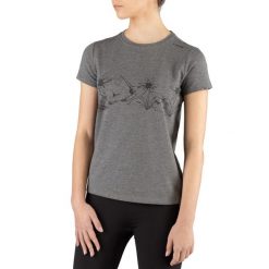 Koszulka turystyczna damska Viking Lako Bamboo. Szare t-shirty damskie VIKING, m, z aplikacjami, z bawełny, bez kołnierzyka. Za 103.00 zł.