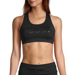 Stanik fitness cardio Casall Iconic Wool Sports. Czarne biustonosze sportowe damskie Casall, bez wzorów. Za 129.99 zł.