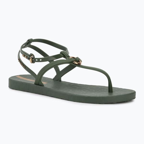 Sandały damskie Ipanema Atena. Zielone sandały damskie Ipanema, bez wzorów, z materiału, bez obcasa. Za 139.99 zł.