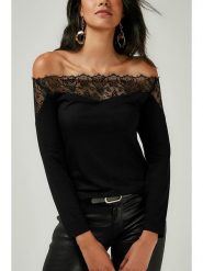 LA Angels Koszulka w kolorze czarnym rozmiar: S. Czarne bluzki damskie LA Angels, s, bez wzorów, z koronki, bez kołnierzyka, bez ramiączek. Za 104.99 zł.