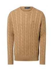 Polo Ralph Lauren sweter z dzianiny Mężczyźni dzianina grubo tkana brązowy, XL. Brązowe swetry męskie Polo Ralph Lauren, m, bez wzorów, z bawełny, bez kołnierzyka. Za 649.95 zł.