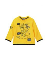 Original Marines Bluzka DCA0705NM Żółty Regular Fit. Żółte t-shirty chłopięce Original Marines, bez wzorów, z bawełny, bez ramiączek. Za 59.99 zł.