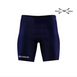 Spodenki Givova Bermuda Skin. Niebieskie szorty męskie Givova, z materiału, bez kołnierzyka. Za 45.00 zł.