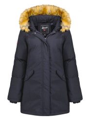Geographical Norway Parka "Dinasty" w kolorze granatowym rozmiar: L. Niebieskie parki damskie Geographical Norway, l, bez wzorów. Za 265.39 zł.