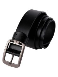 The Time of Bocha Skórzany pasek w kolorze czarnym rozmiar: 110. Czarne paski męskie The Time of Bocha, bez wzorów, z materiału. Za 152.62 zł.