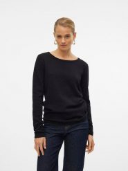 Vero Moda Sweter w kolorze czarnym rozmiar: M. Czarne swetry klasyczne damskie Vero Moda, m, z bawełny, bez kołnierzyka. Za 118.84 zł.