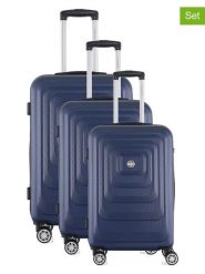 Canadian Peak 3-częściowy zestaw "Sacramentoeak" w kolorze granatowym rozmiar: onesize. Niebieskie walizki Canadian Peak, bez wzorów, z materiału. Za 404.99 zł.