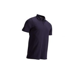Koszulka polo do golfa 500 męska. Niebieskie koszulki polo męskie INESIS, m, bez wzorów, z bawełny, bez ramiączek. Za 29.99 zł.