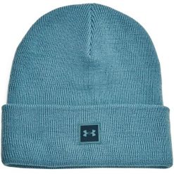 Czapka Under Armour Halftime Knit Beanie. Niebieskie czapki męskie Under Armour, bez wzorów, sportowe. Za 79.00 zł.