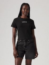 Levi's Koszulka w kolorze czarnym rozmiar: S. Czarne bluzki damskie Levi's, s, bez wzorów, z bawełny, bez kołnierzyka. Za 67.09 zł.